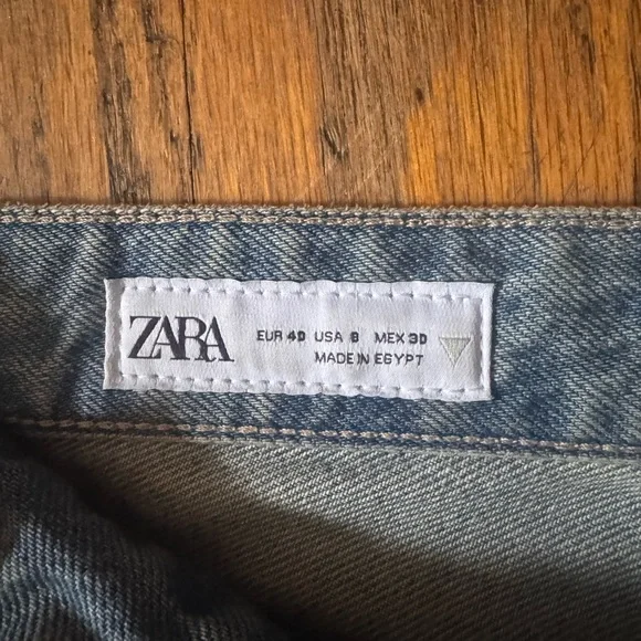 Zara TRF High Rise Wide Leg jeans 8 - Picture 8 of 9